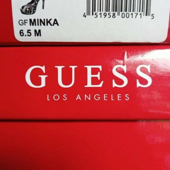 SIZE 6.5 WOMEN'S GUESS FACTORY HIGH HEELS CHAIN PRINT SIGNATURE HEELS ELEGANT - Picture 7 of 7